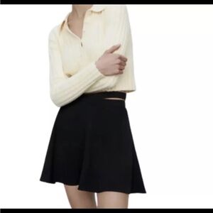 NWT Zara Skirt with side cuts skater skirt